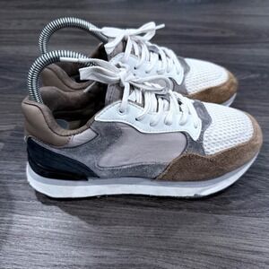Hoff City District Sneakers Tan Grey Beige Multi-Textured Low Trainers W6.5 *